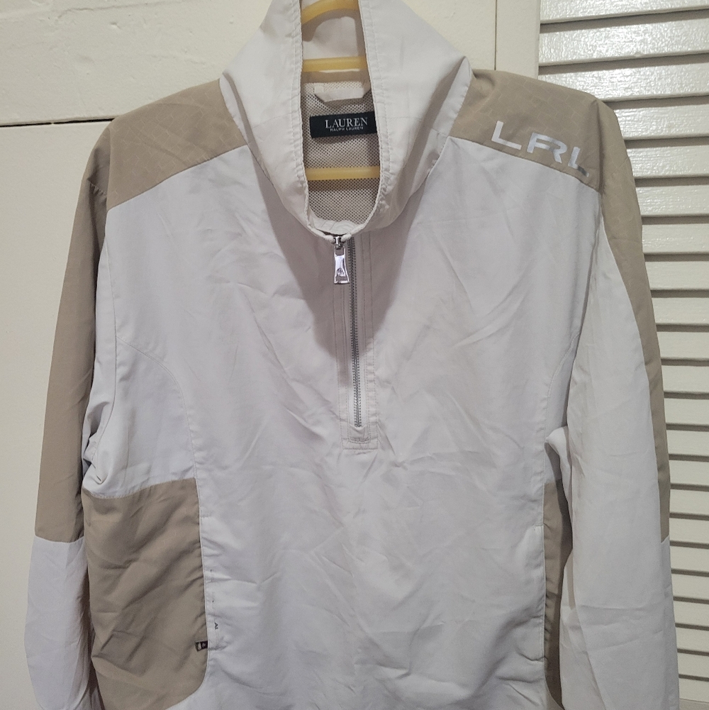 Ralph Lauren White and Tan Mesh Jacket